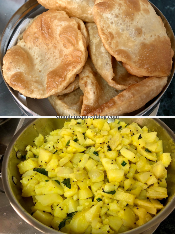 Maharashtrian Style Puri Bhaji [Poori Bhaji Recipe]